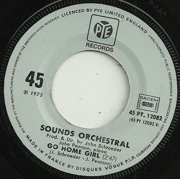 Sounds Orchestral : Cast Your Fate To The Wind / Go Home Girl (7", Single, RE)
