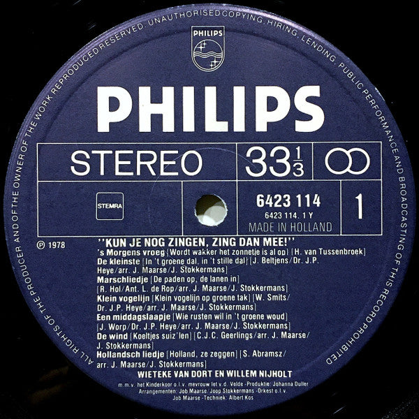 Wieteke van Dort En Willem Nijholt : Kun Je Nog Zingen, Zing Dan Mee (LP, Album)