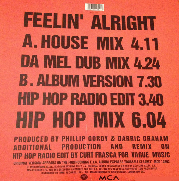 E.Y.C. : Feelin' Alright (12")