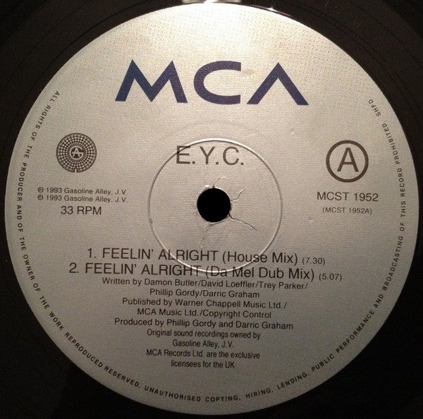 E.Y.C. : Feelin' Alright (12")