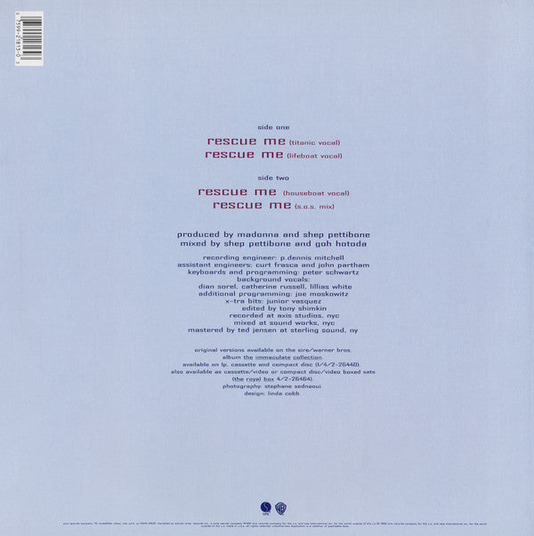Madonna : Rescue Me (12", Maxi)