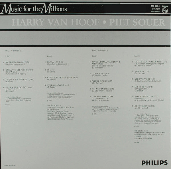 Harry van Hoof / Piet Souer : Strings Of Candlelight (2xLP, Comp)