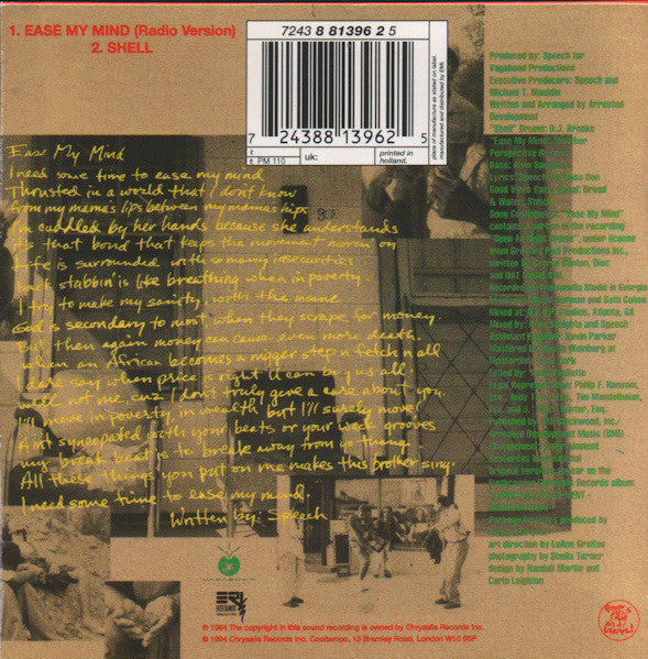 Arrested Development : Ease My Mind (CD, Single)