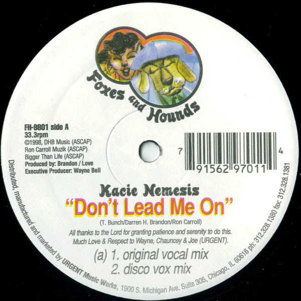 Kacie Nemesis : Don't Lead Me On (12")