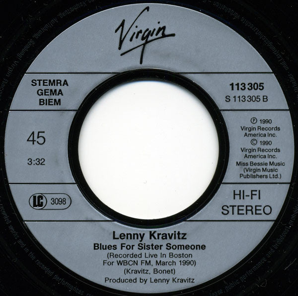Lenny Kravitz : Does Anybody Out There Even Care (7", Single)