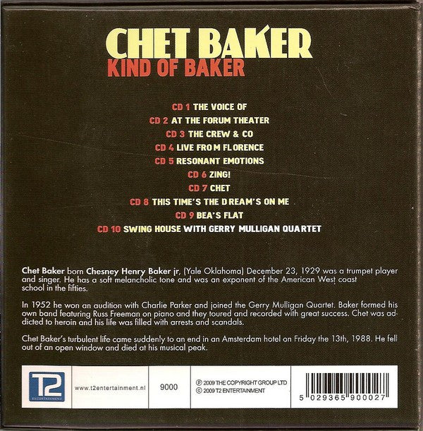 Chet Baker : Kind Of Baker (10xCD, Album + Box, Comp)