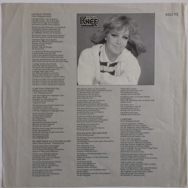Hildegard Knef : Lausige Zeiten (LP, Album)