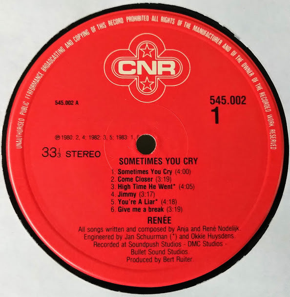 Renée : Sometimes You Cry (LP, Album)