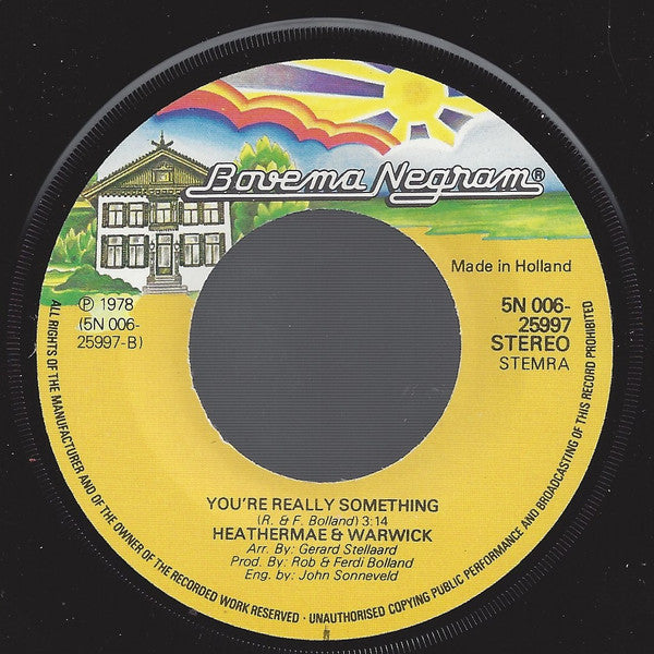 Heathermae & Warwick : You're Really Something / In Your Eyes (7")