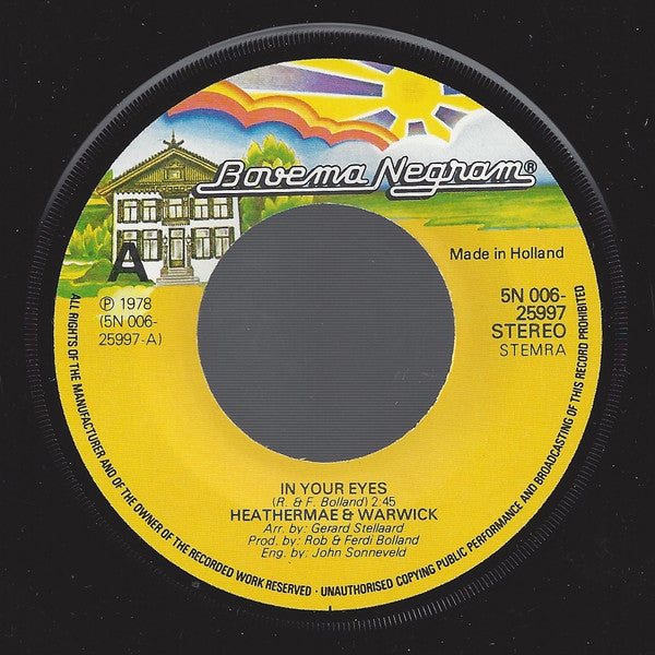 Heathermae & Warwick : You're Really Something / In Your Eyes (7")