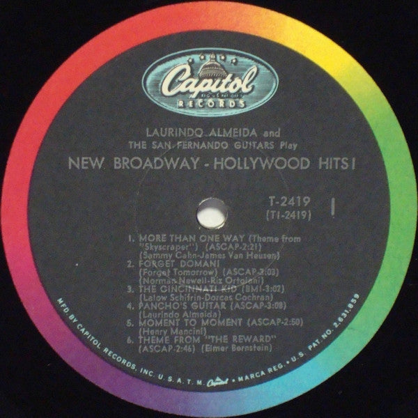 Laurindo Almeida And The San Fernando Guitars : New Broadway-Hollywood Hits (LP, Album, Mono)