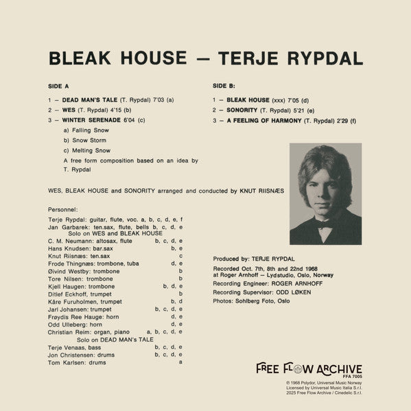 Terje Rypdal : Bleak House (LP, Album, Ltd, 180)
