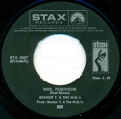 Booker T. & The M.G.'s* : Mrs. Robinson (7", Single)