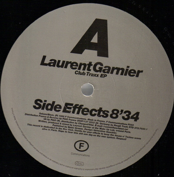 Laurent Garnier : Club Traxx EP (2x12", EP)
