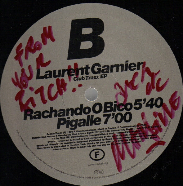 Laurent Garnier : Club Traxx EP (2x12", EP)