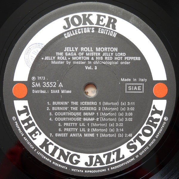 Jelly Roll Morton's Red Hot Peppers : The Saga Of Mister Jelly Lord Vol. 3 (LP, Comp, Col)