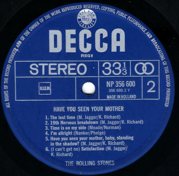 The Rolling Stones : Have You Seen Your Mother (LP, Album, Club)