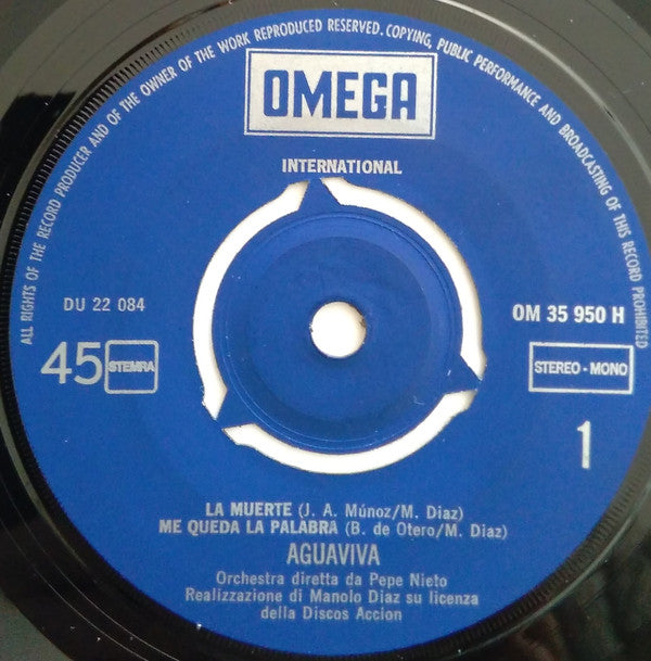 Aguaviva : Me Queda La Palabra  (7", Single)