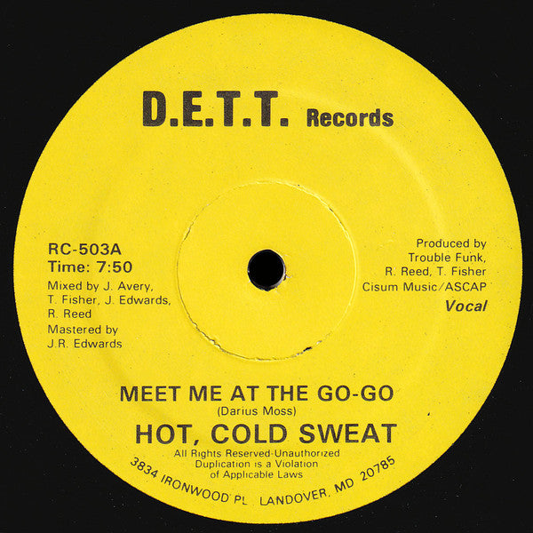 Hot, Cold Sweat : Meet Me At The Go-Go (12")