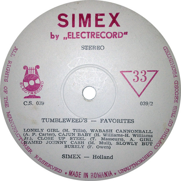 Tumble Weeds* : Favorites (LP, Album)