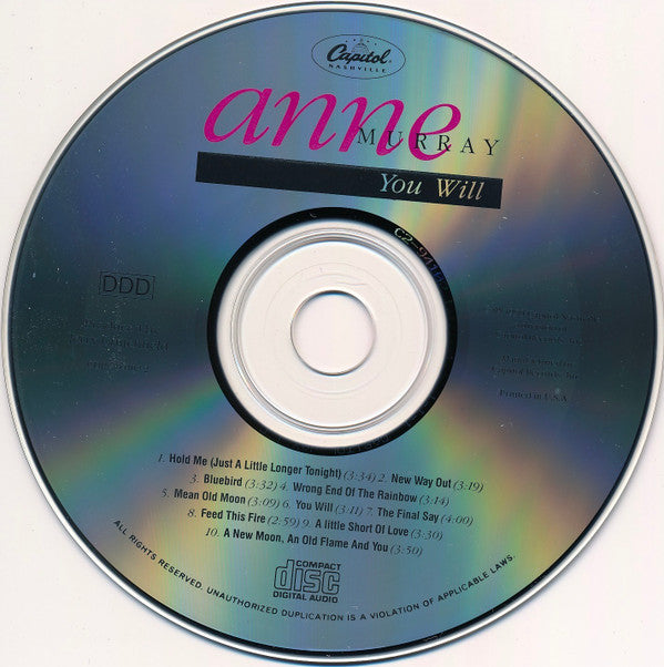 Anne Murray : You Will (CD, Album)