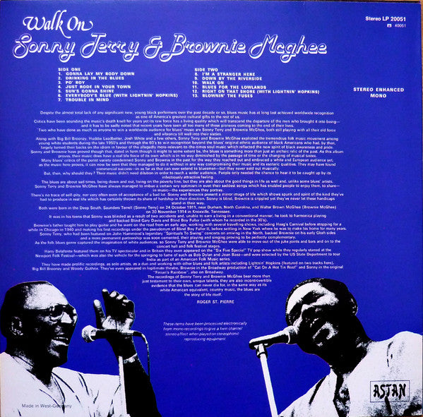 Sonny Terry & Brownie McGhee : Walk On (LP, Album)