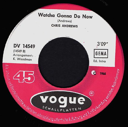 Chris Andrews (3) : Stop That Girl (7", Single)