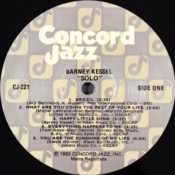 Barney Kessel : Solo (LP, Album)