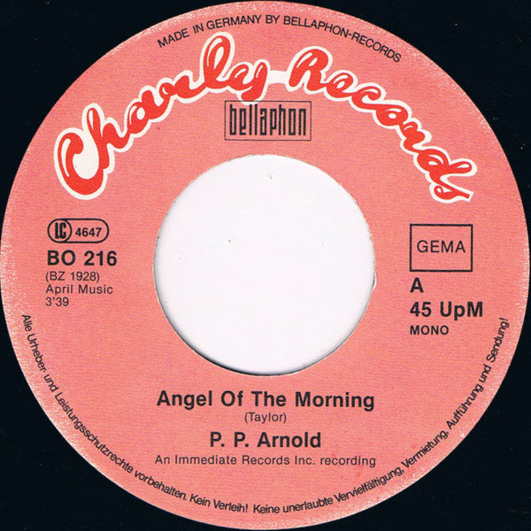 P. P. Arnold* : Angel Of The Morning / The First Cut Is The Deepest (7", Single, Mono)