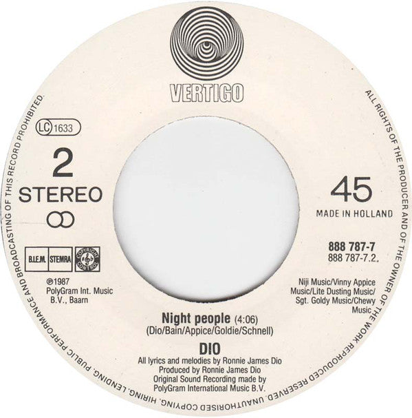 Dio (2) : I Could Have Been A Dreamer (7", Single)