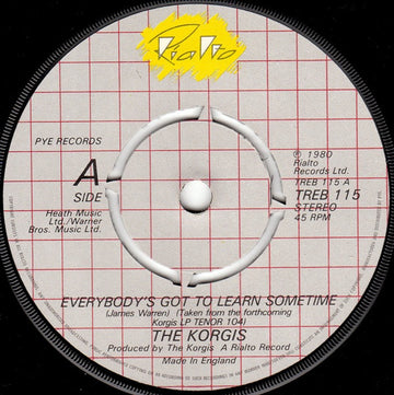 The Korgis : Everybody's Got To Learn Sometime (7", Single, Kno)