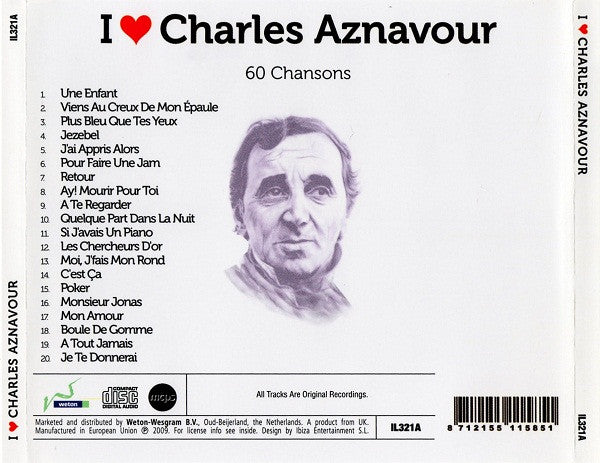 Charles Aznavour : I ♥ Charles Aznavour (3xCD, Comp)