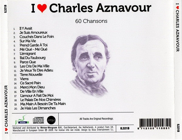 Charles Aznavour : I ♥ Charles Aznavour (3xCD, Comp)