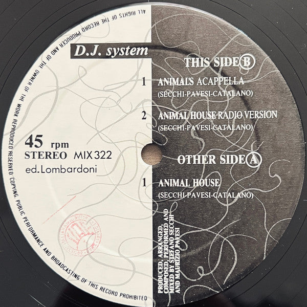 DJ System : Animal House (12")