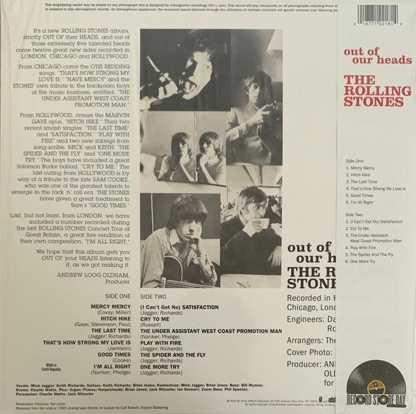 The Rolling Stones : Out Of Our Heads (LP, Album, RSD, Mono, Ltd, RE, Cle)