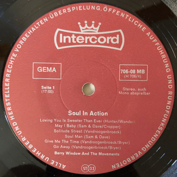 Berry Window And The Movements : Soul In Action (LP, Album)