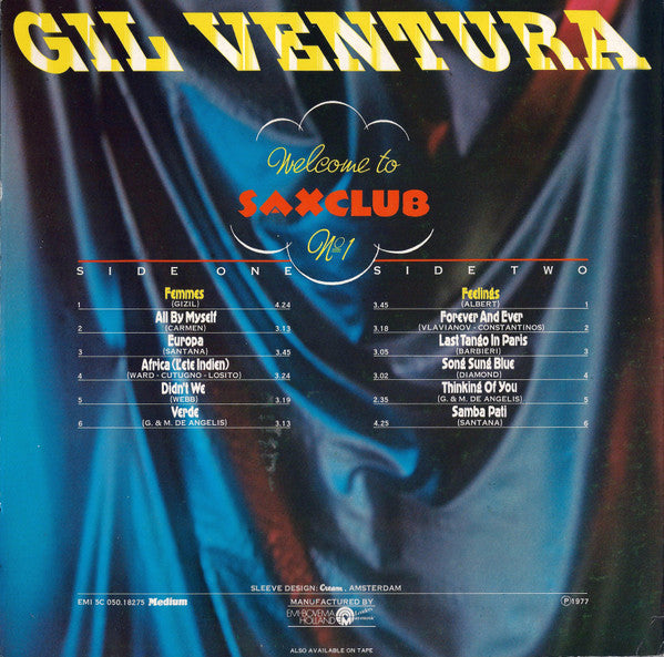 Gil Ventura : Welcome To Saxclub No. 1 (LP, Comp)