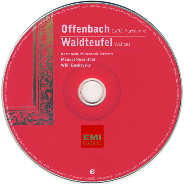 Jacques Offenbach, Emil Waldteufel, Orchestre Philharmonique De Monte-Carlo, Manuel Rosenthal, Willi Boskovsky : Gaité Parisienne / Waltzes (CD, Comp)