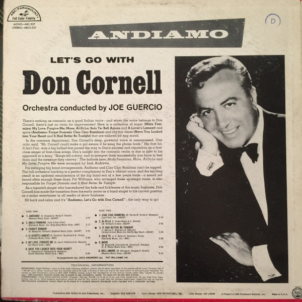 Don Cornell : Andiamo = Let's Go With Don Cornell (LP)