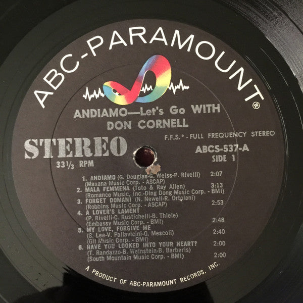 Don Cornell : Andiamo = Let's Go With Don Cornell (LP)