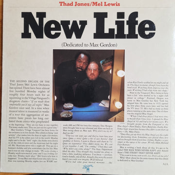 Thad Jones & Mel Lewis : New Life (Dedicated To Max Gordon) (LP, Album, Gat)