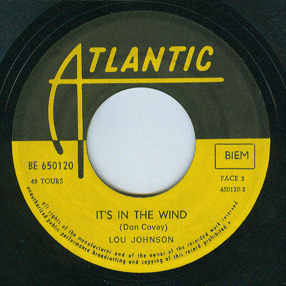 Lou Johnson : Rock Me Baby / It's In The Wind (7", Single)