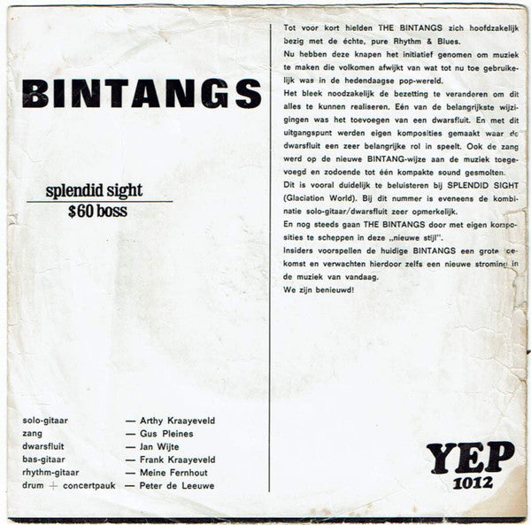 Bintangs : Splendid Sight / $60 Boss (7", Single)