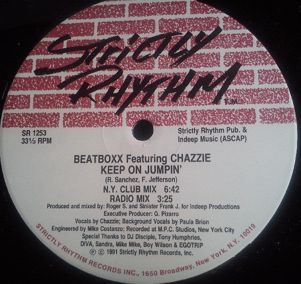 Beatboxx Featuring Chazzie : Keep On Jumpin' (12")