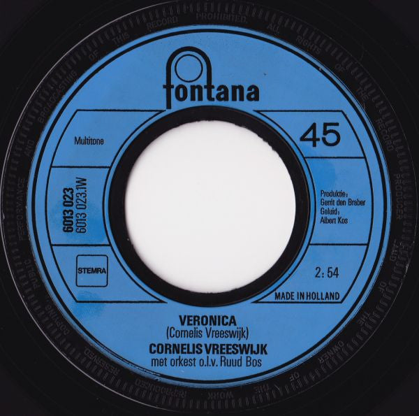 Cornelis Vreeswijk : Veronica (7", Single)