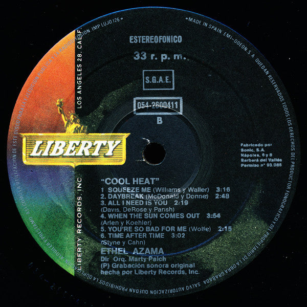 Ethel Azama : Cool Heat (LP, Album, RP)