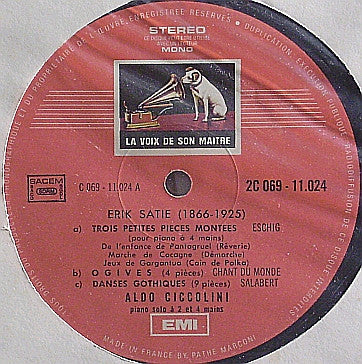 Erik Satie - Aldo Ciccolini : Pièces Pour Piano - Disque 6 (LP, Album, RE)