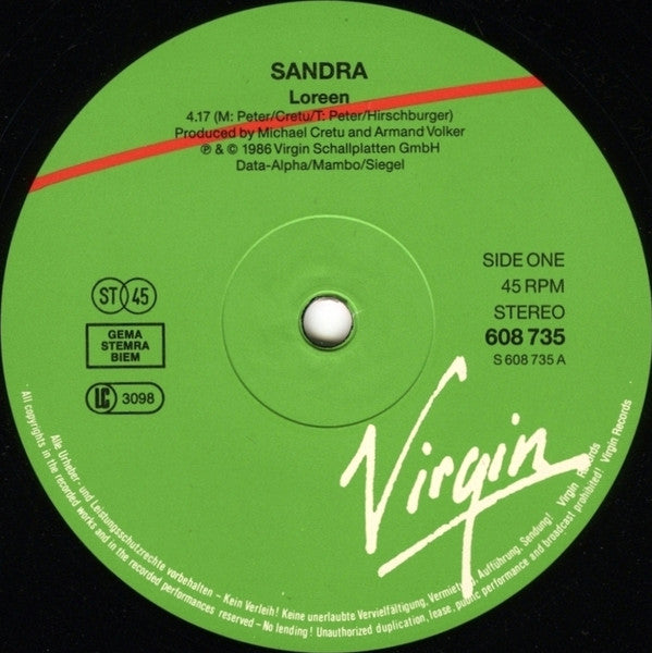 Sandra : Loreen (12", Single)