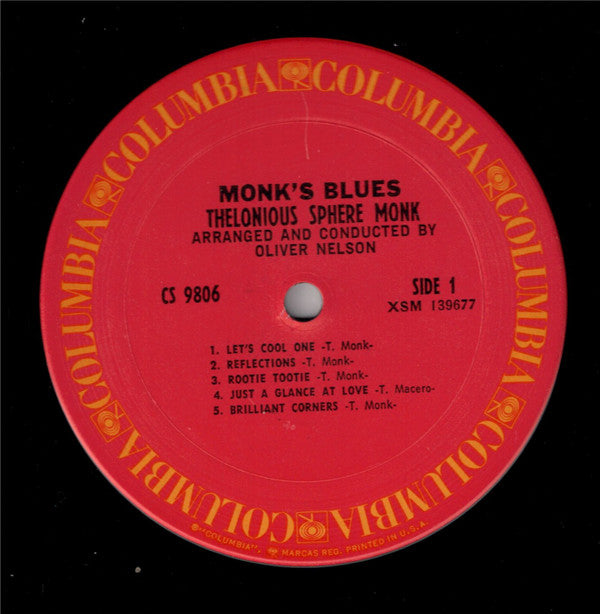 Thelonious Sphere Monk* : Monk's Blues (LP, Album, RE)