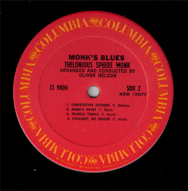 Thelonious Sphere Monk* : Monk's Blues (LP, Album, RE)